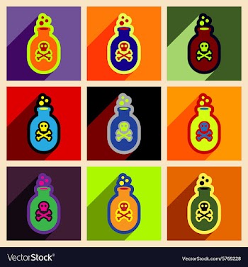 Flat with shadow concept and mobile application vector image