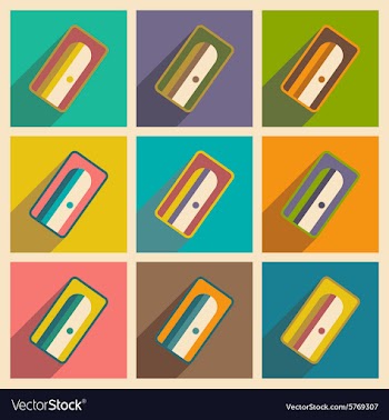 Flat with shadow concept and mobile application vector image