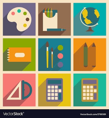 Flat with shadow concept and mobile application vector image