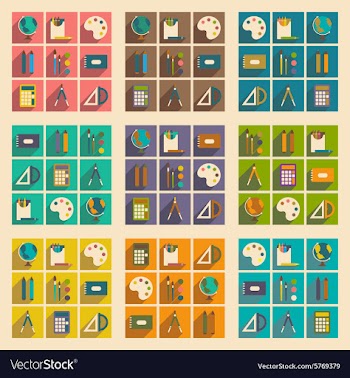 Flat with shadow concept and mobile application vector image
