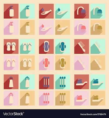 Flat with shadow concept and mobile application vector image