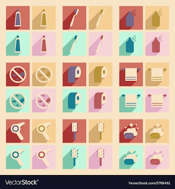 Flat with shadow concept and mobile application vector image