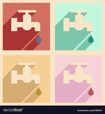 Flat with shadow concept and mobile application vector image