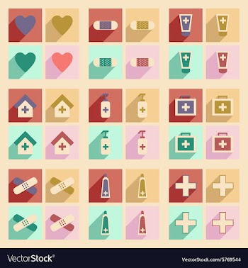 Flat with shadow concept and mobile application vector image