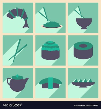 Flat with shadow concept and mobile application vector image