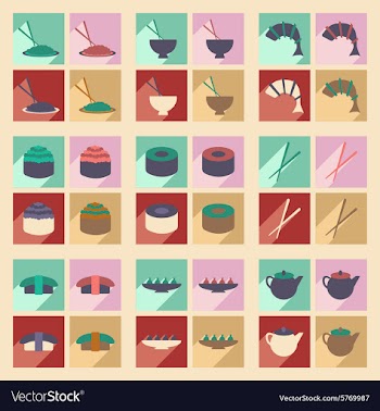 Flat with shadow concept and mobile application vector image