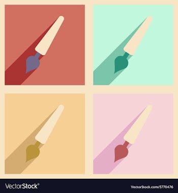 Flat with shadow concept and mobile application vector image