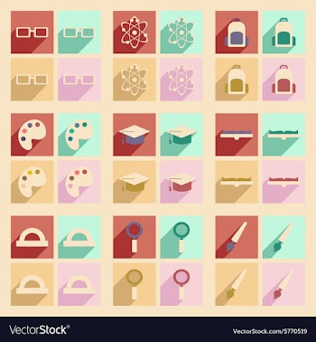 Flat with shadow concept and mobile application vector image