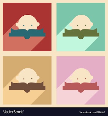 Flat with shadow concept and mobile application vector image