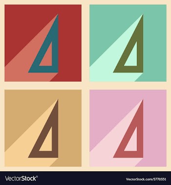 Flat with shadow concept and mobile application vector image