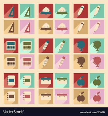 Flat with shadow concept and mobile application vector image