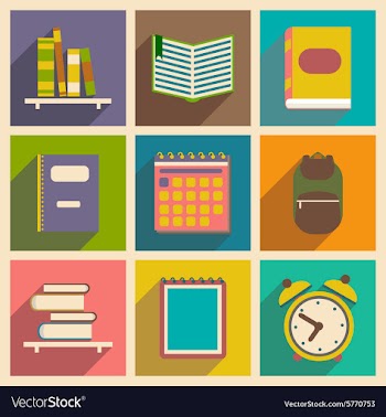 Flat with shadow concept and mobile application vector image