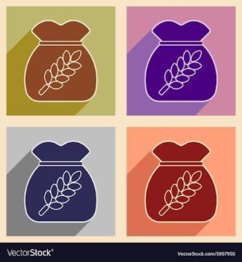 Flat with shadow concept and mobile application vector image