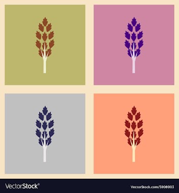 Flat with shadow concept and mobile application vector image