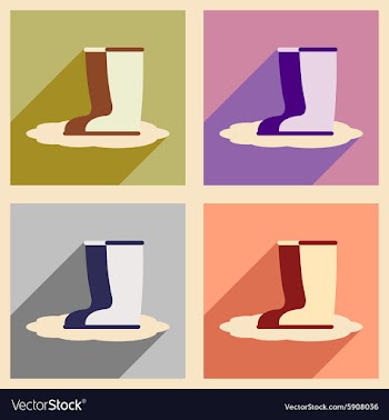 Flat with shadow concept and mobile application vector image