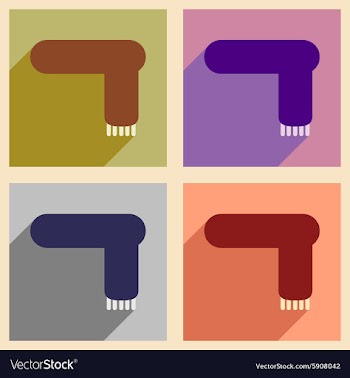 Flat with shadow concept and mobile application vector image