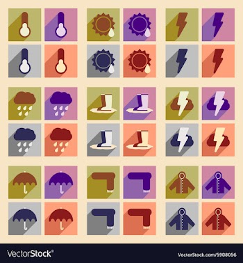Flat with shadow concept and mobile application vector image