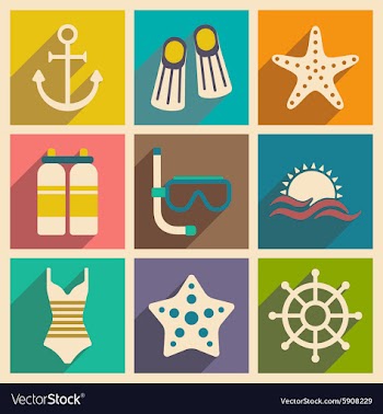 Flat with shadow concept and mobile application vector image