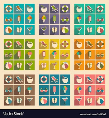 Flat with shadow concept and mobile application vector image