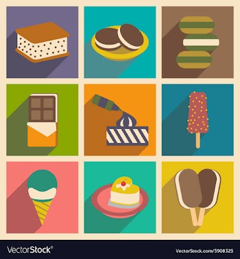 Flat with shadow concept and mobile application vector image