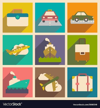 Flat with shadow concept and mobile application vector image