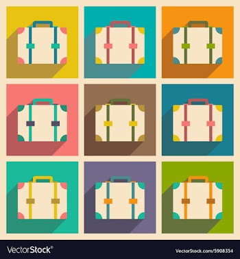 Flat with shadow concept and mobile application vector image