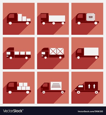 Flat with shadow concept and mobile application vector image
