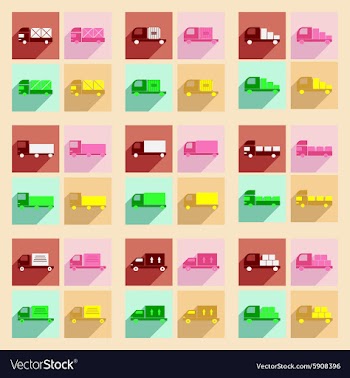 Flat with shadow concept and mobile application vector image