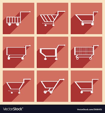 Flat with shadow concept and mobile application vector image