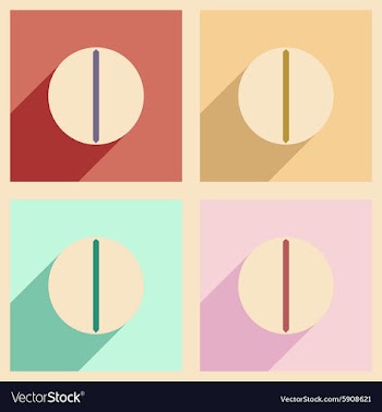 Flat with shadow concept and mobile application vector image