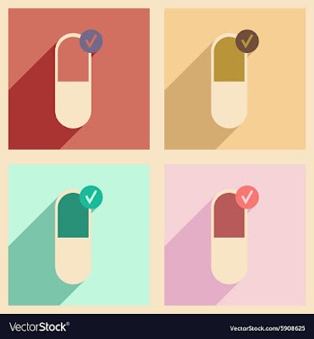 Flat with shadow concept and mobile application vector image