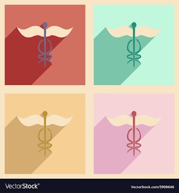 Flat with shadow concept and mobile application vector image