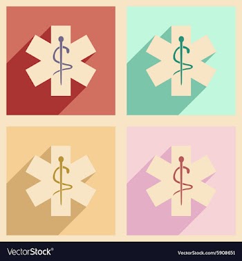 Flat with shadow concept and mobile application vector image