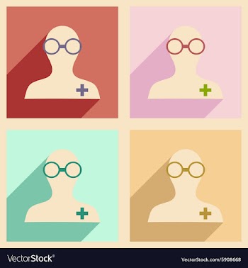 Flat with shadow concept and mobile application vector image