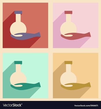 Flat with shadow concept and mobile application vector image