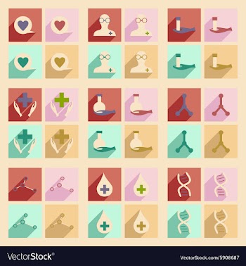 Flat with shadow concept and mobile application vector image