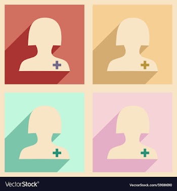 Flat with shadow concept and mobile application vector image