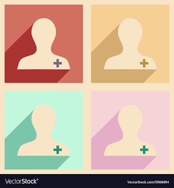 Flat with shadow concept and mobile application vector image