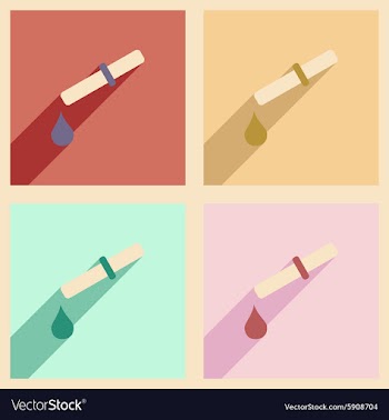 Flat with shadow concept and mobile application vector image