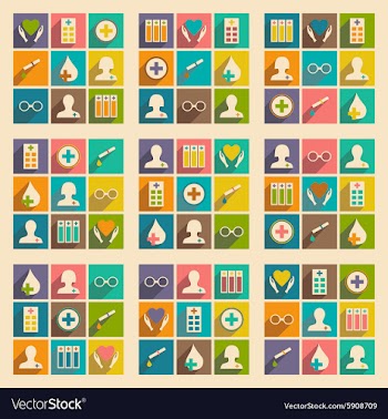 Flat with shadow concept and mobile application vector image