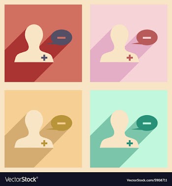 Flat with shadow concept and mobile application vector image