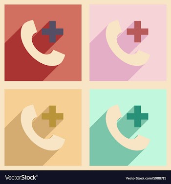 Flat with shadow concept and mobile application vector image