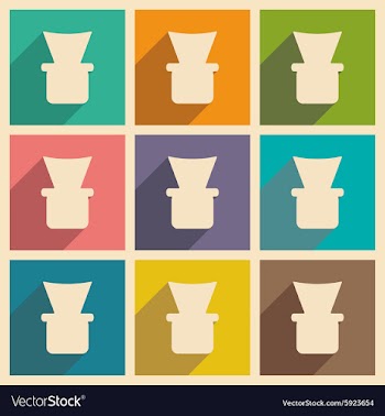 Flat with shadow concept and mobile application vector image