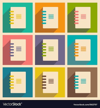 Flat with shadow concept and mobile application vector image