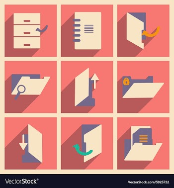 Flat with shadow concept and mobile application vector image