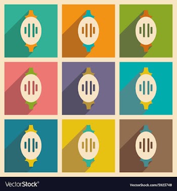 Flat with shadow concept and mobile application vector image