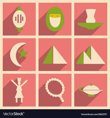 Flat with shadow concept and mobile application vector image