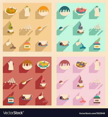 Flat with shadow concept and mobile application vector image