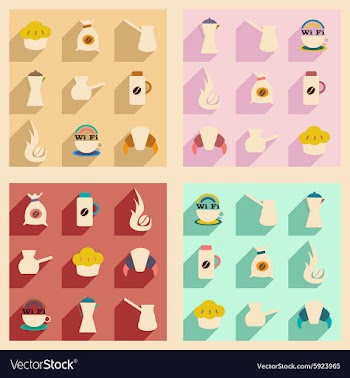 Flat with shadow concept and mobile application vector image