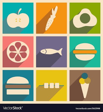 Flat with shadow concept and mobile application vector image